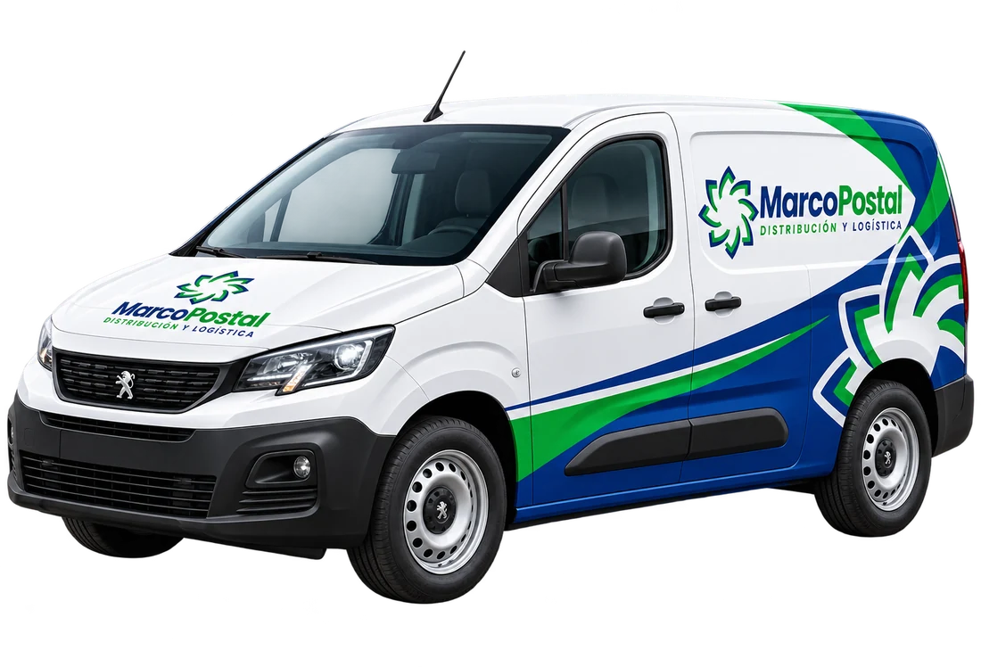 Camioneta de distribución de MarcoPostal
